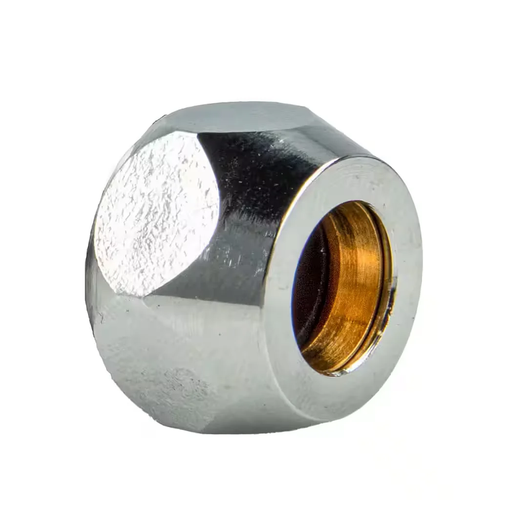 TECURO Gewindefitting Quetschverschraubung verchromt Ø8 mm x 1/2 ÜWM