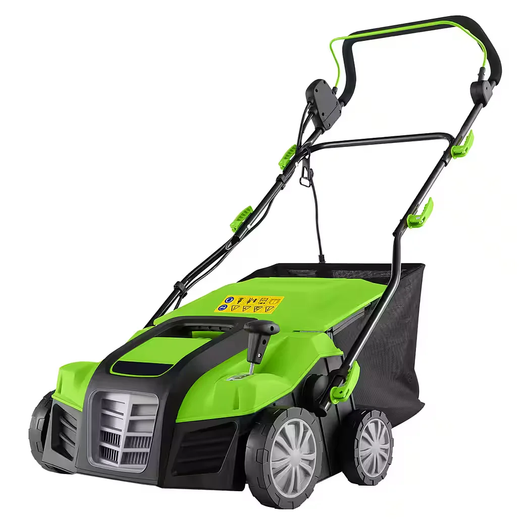 Elektro Vertikutierer und Lüfter für Rasen und Gartenpflege