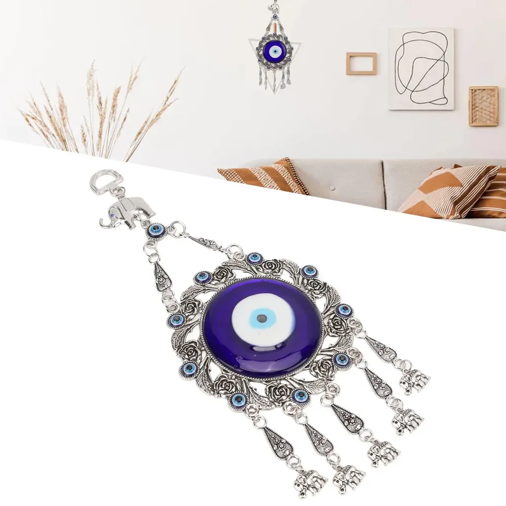 Blaues Auge Wanddeko Nazar Anhänger türkisches Glückswandornament