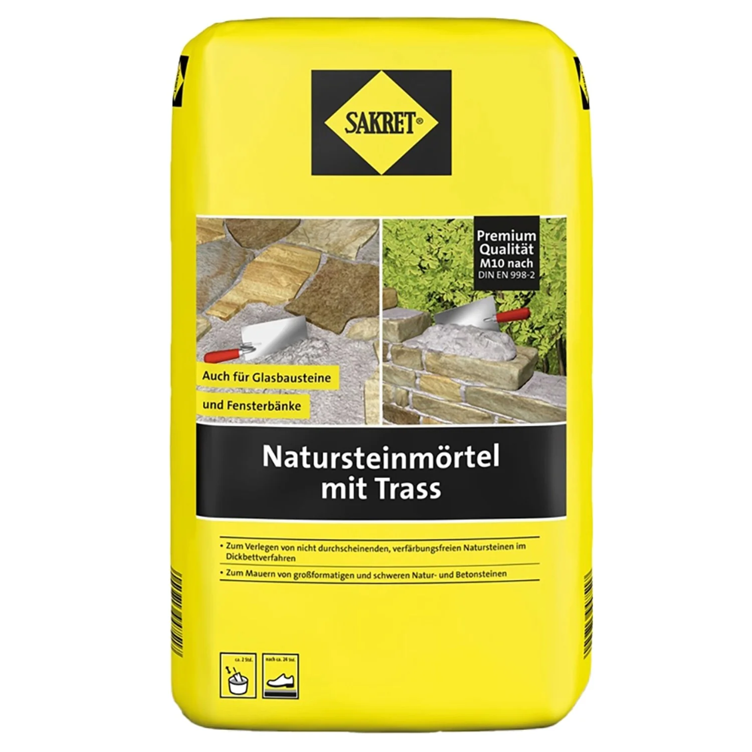 Sakret Natursteinmörtel mit Trass 25 kg für Außenbereich frostfest