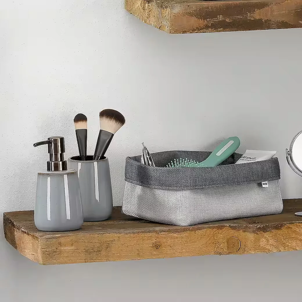 KELA Zahnputzbecher Liana Retro Look aus glänzender Keramik für Bad