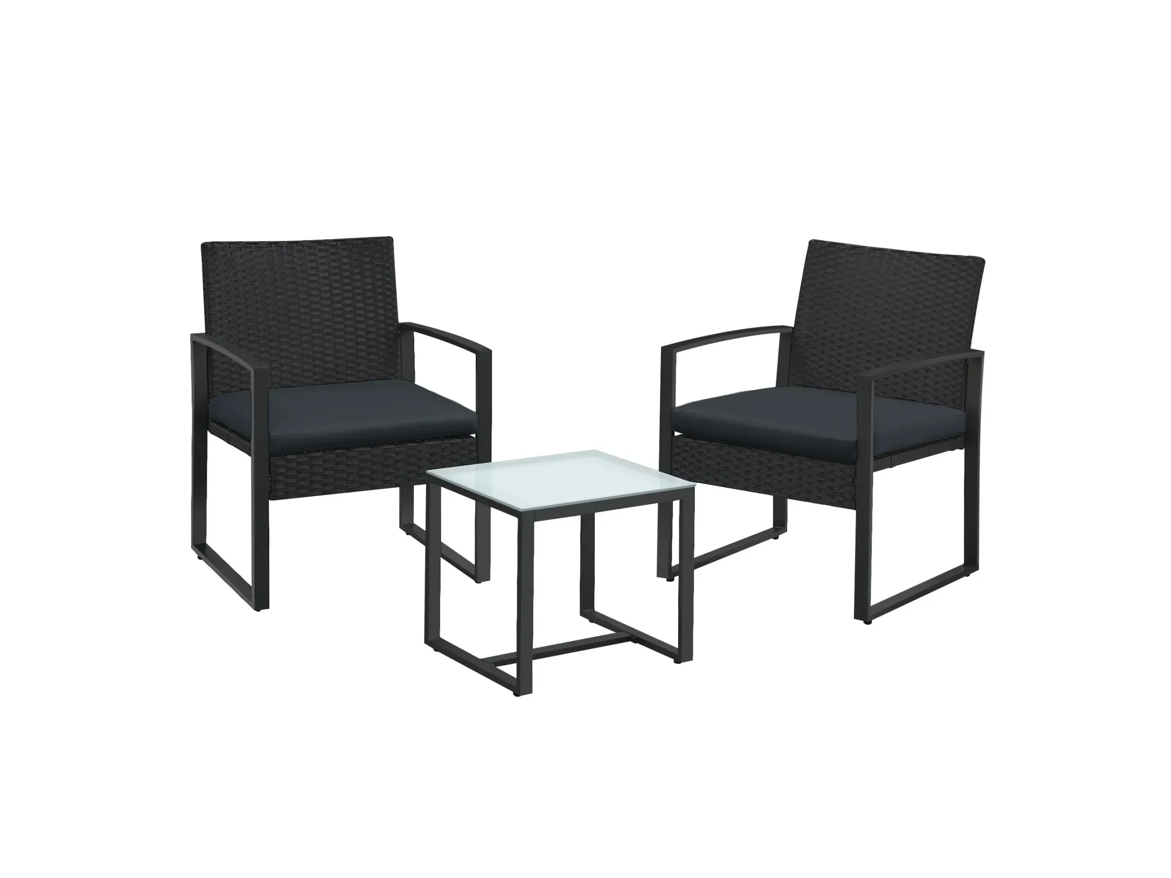 Balkonset Gartenmöbel Set aus PE Polyrattan wetterfest