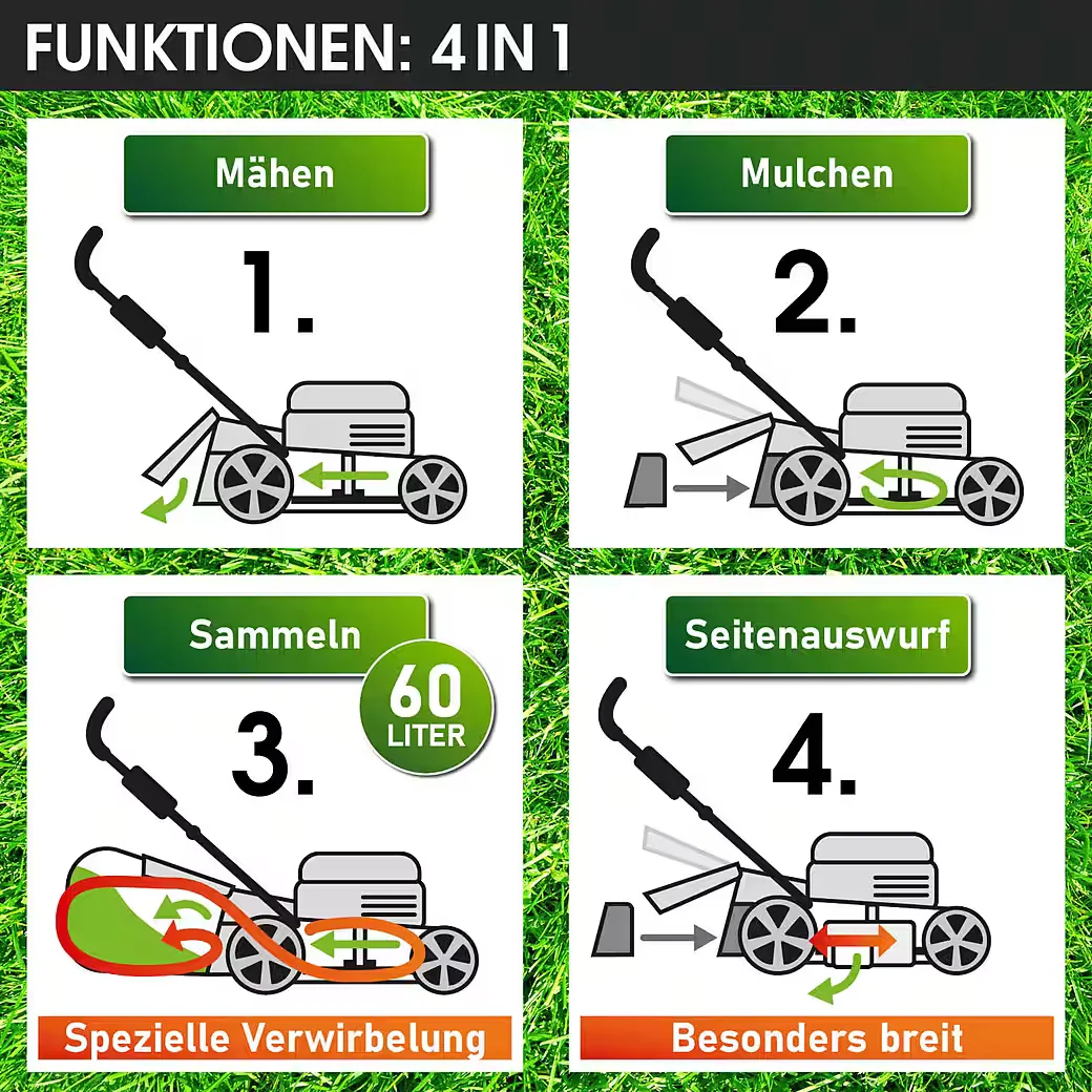 Benzinrasenmäher Trike 5,2kW variabler Antrieb Elektrostart 4TaktOHV