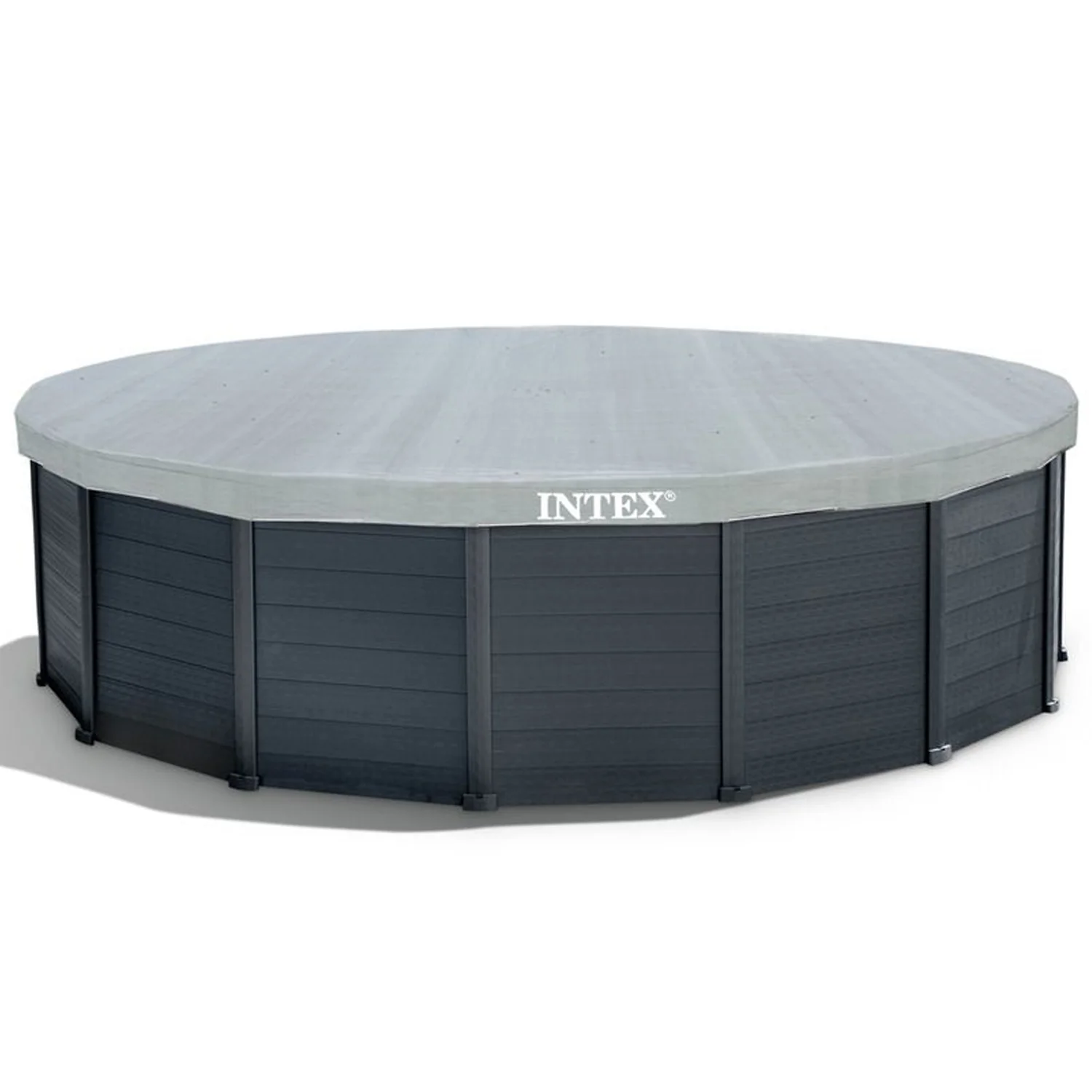 Intex Frame Swimming Pool Set Graphit Gartenpool Aufstellpool