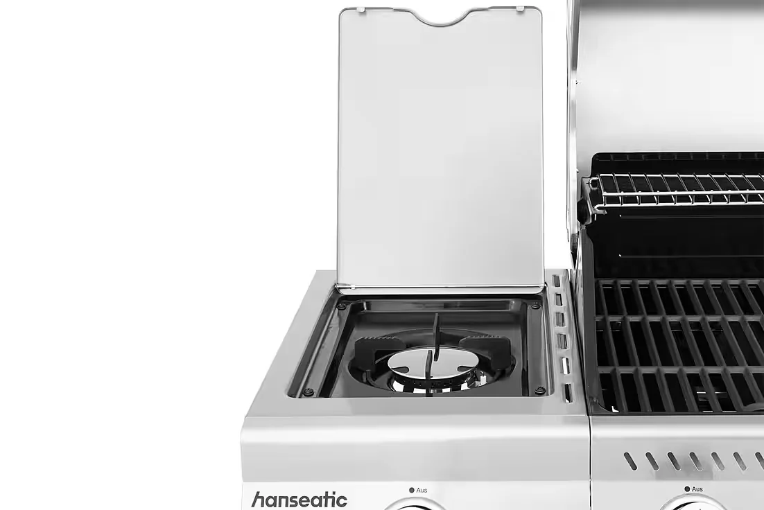 Gasgrill Richland 5 Brenner Turbobrenner Seitenbrenner 21500 W BBQ