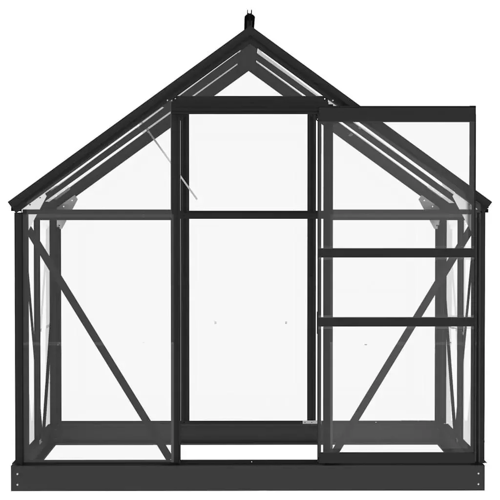 vidaXL Gewächshaus Glas Anthrazit 155x103x191 cm Aluminium Treibhaus