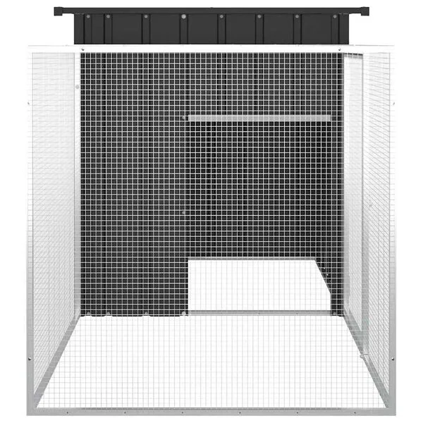 vidaXL Hühnerkäfig Anthrazit 200x91x100 cm Verzinkter Stahl Voliere