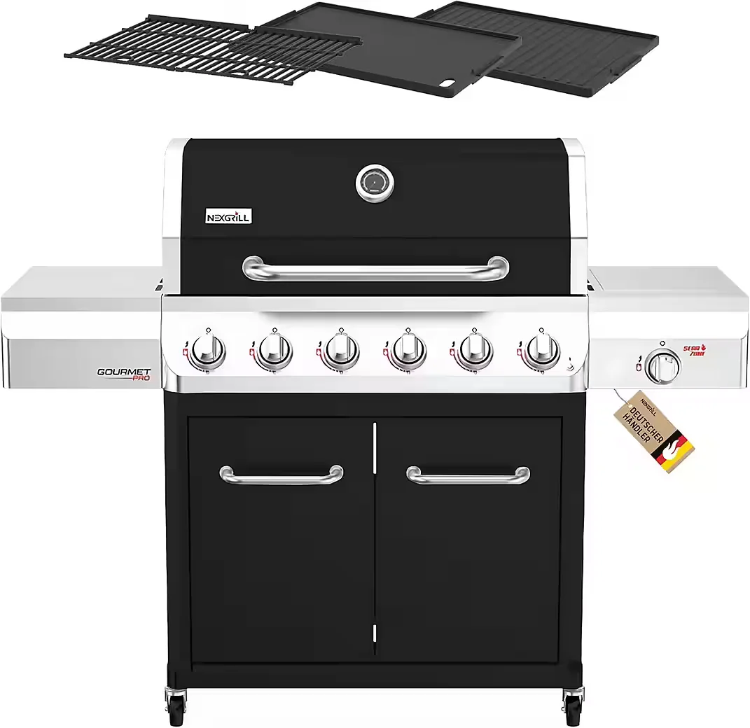 Gasgrill 6B Gourmet Pro mit 6 plus 1 Brenner BBQ Outdoor