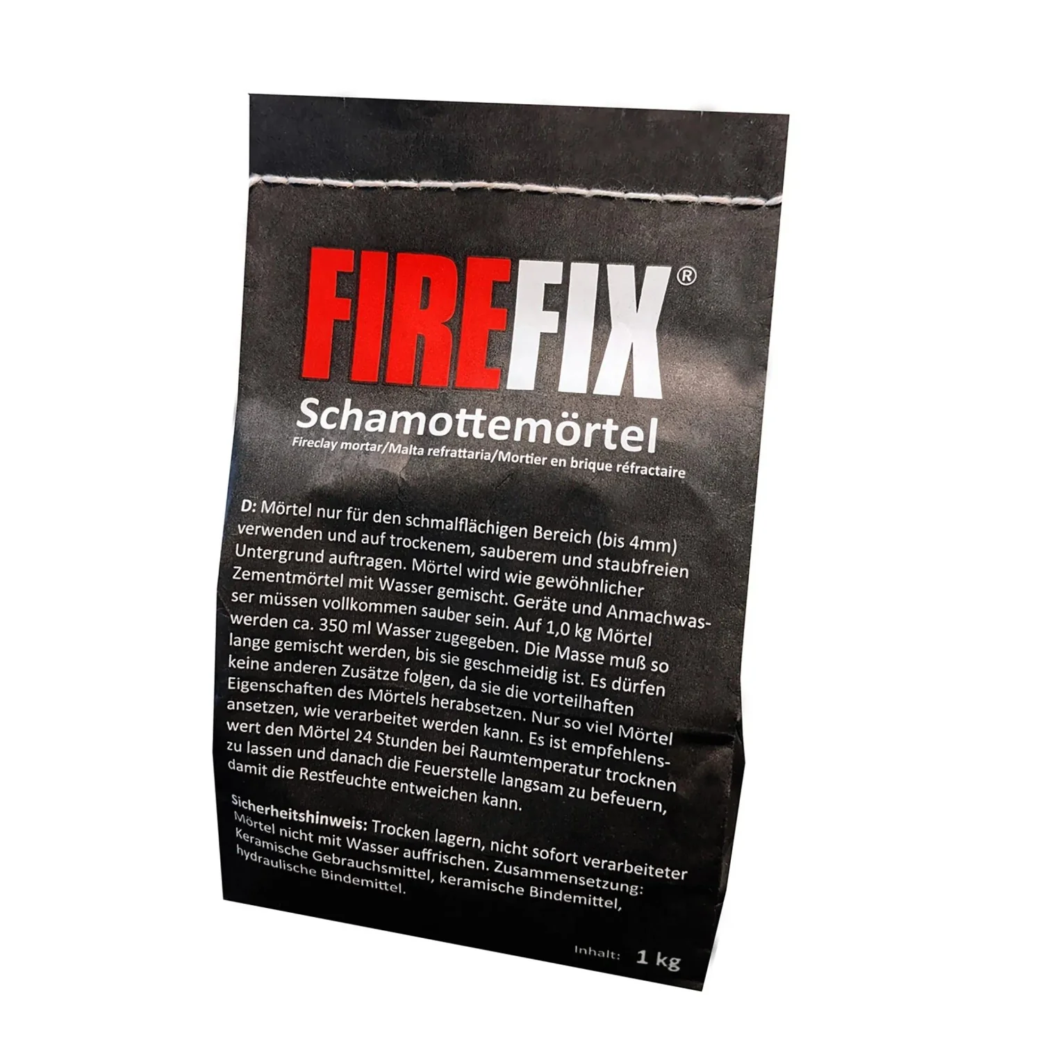 Firefix Schamottemörtel 1 kg feuerfest für Ofen und Kamin
