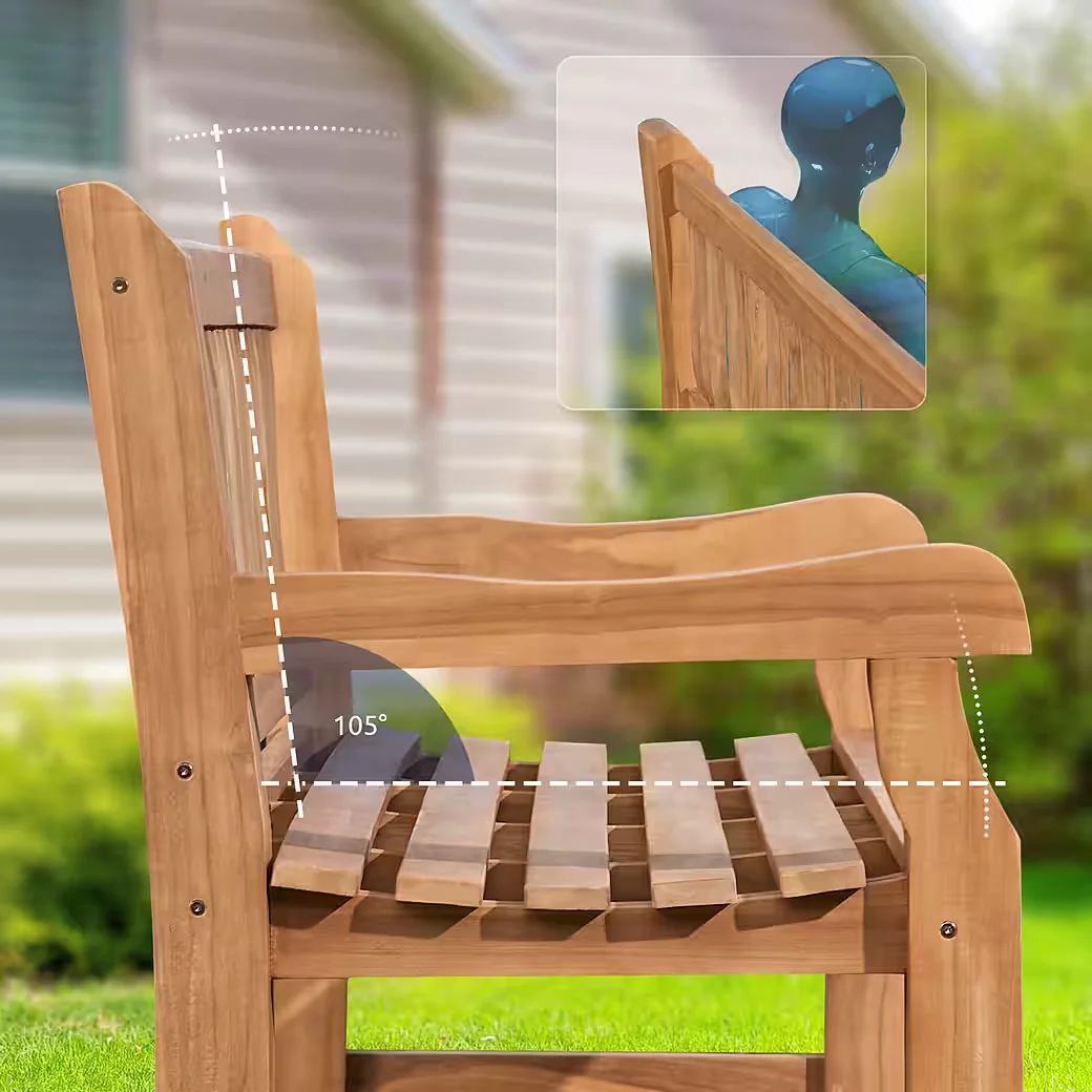 Gartenbank Teakbank Jackson V2 wetterfest Outdoor