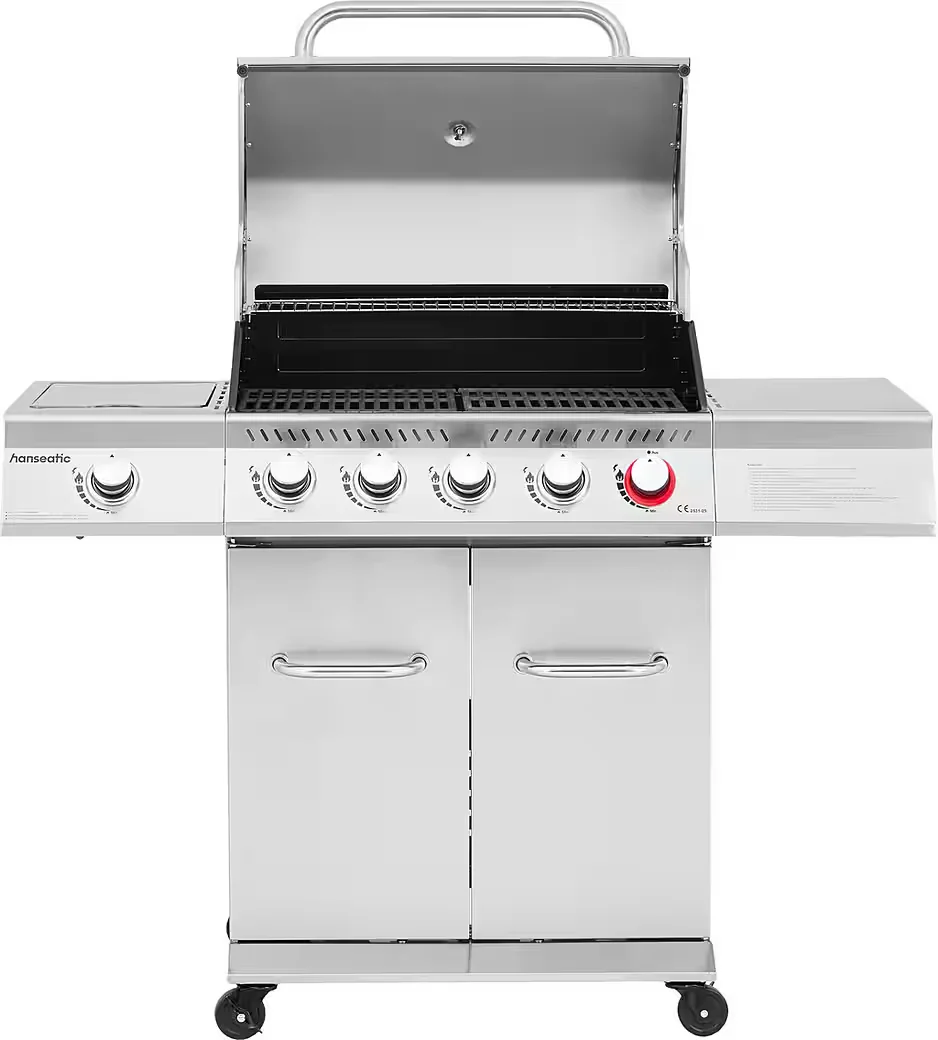 Gasgrill Richland 5 Brenner Turbobrenner Seitenbrenner 21500 W BBQ