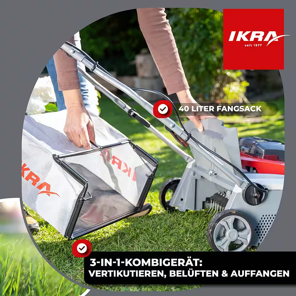 Akku Vertikutierer und Lüfter IAVL 2 2040 Rasenpflege Garten