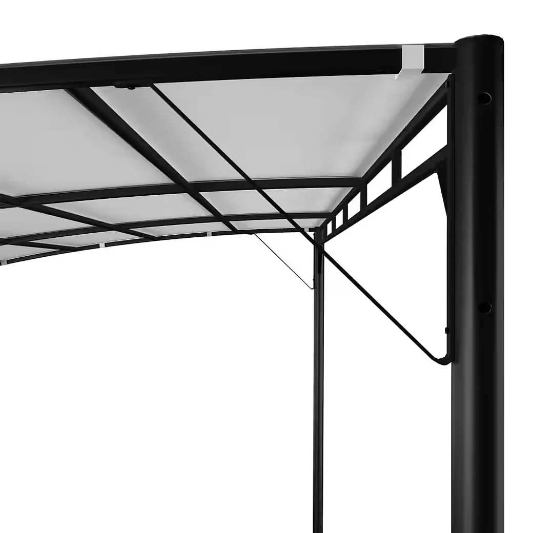 Partyzelt Garten Sonnenschutz 4x3x2,55 m Cremeweiß Pavillon Outdoor