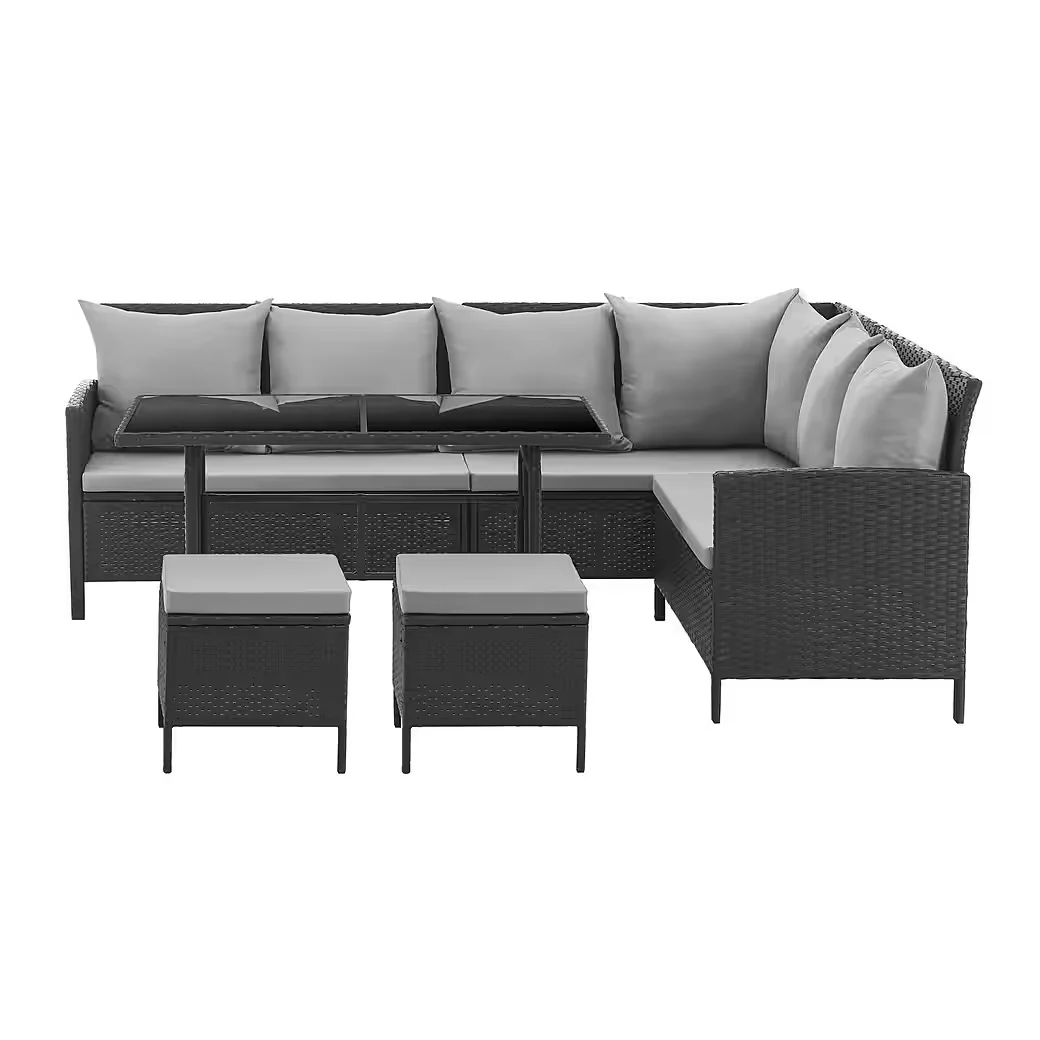 Gartenlounge Set MADISON Schwarz Outdoor Terrasse