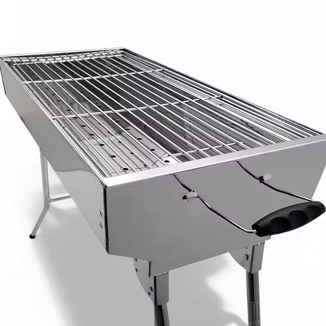 Holzkohlegrill Mangal Kairat Schaschlikgrill mit 10 Spießen & 230 V Motor