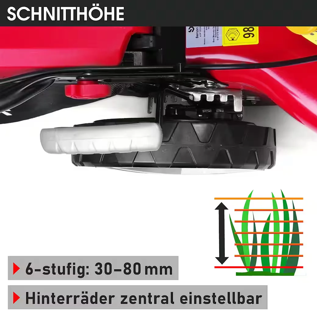 Benzinrasenmäher 7PS RED LINE mit Antrieb selbstfahrend