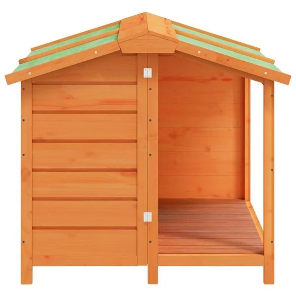 vidaXL Hundehütte Braun 96x87x80 5 cm Massivholz Kiefer Outdoor
