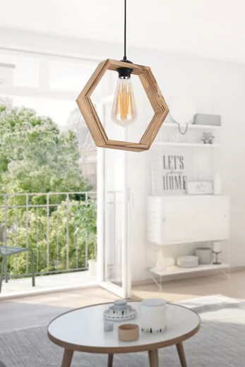 OPVIQ Kronleuchter WOODEN BODY 30 cm H1843 Pendelleuchte Holz