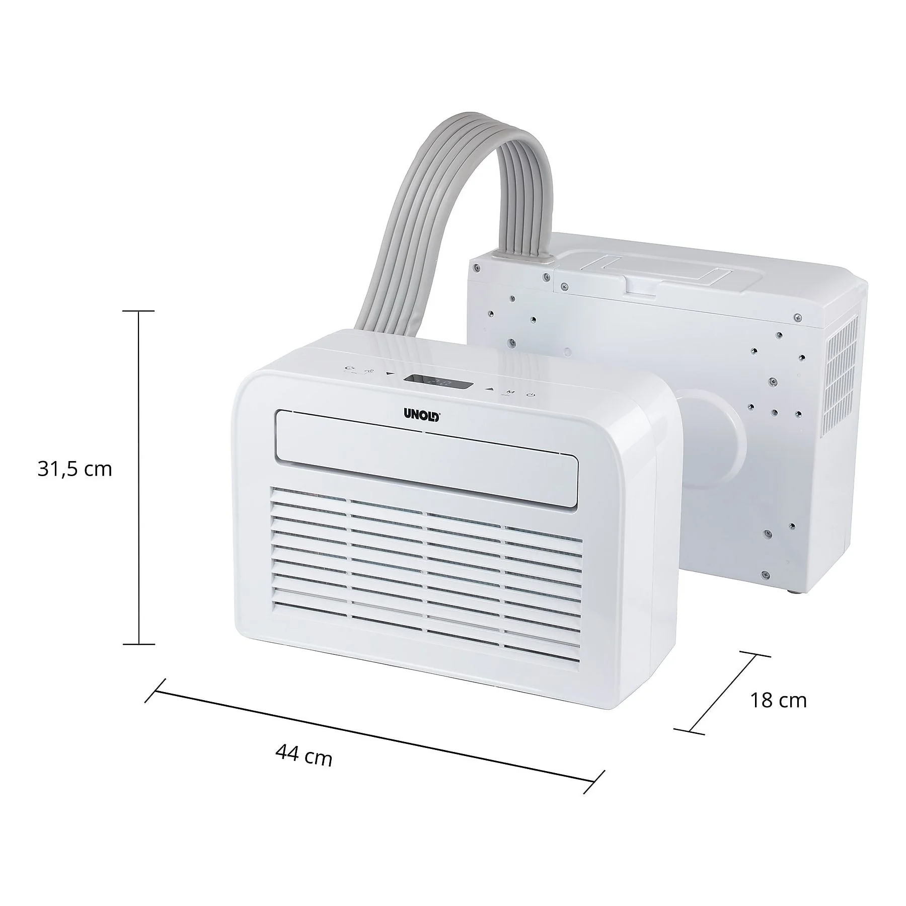 UNOLD 86320 mobiles Split Klimagerät 5000 BTU Weiß für 12 m2 EEK A