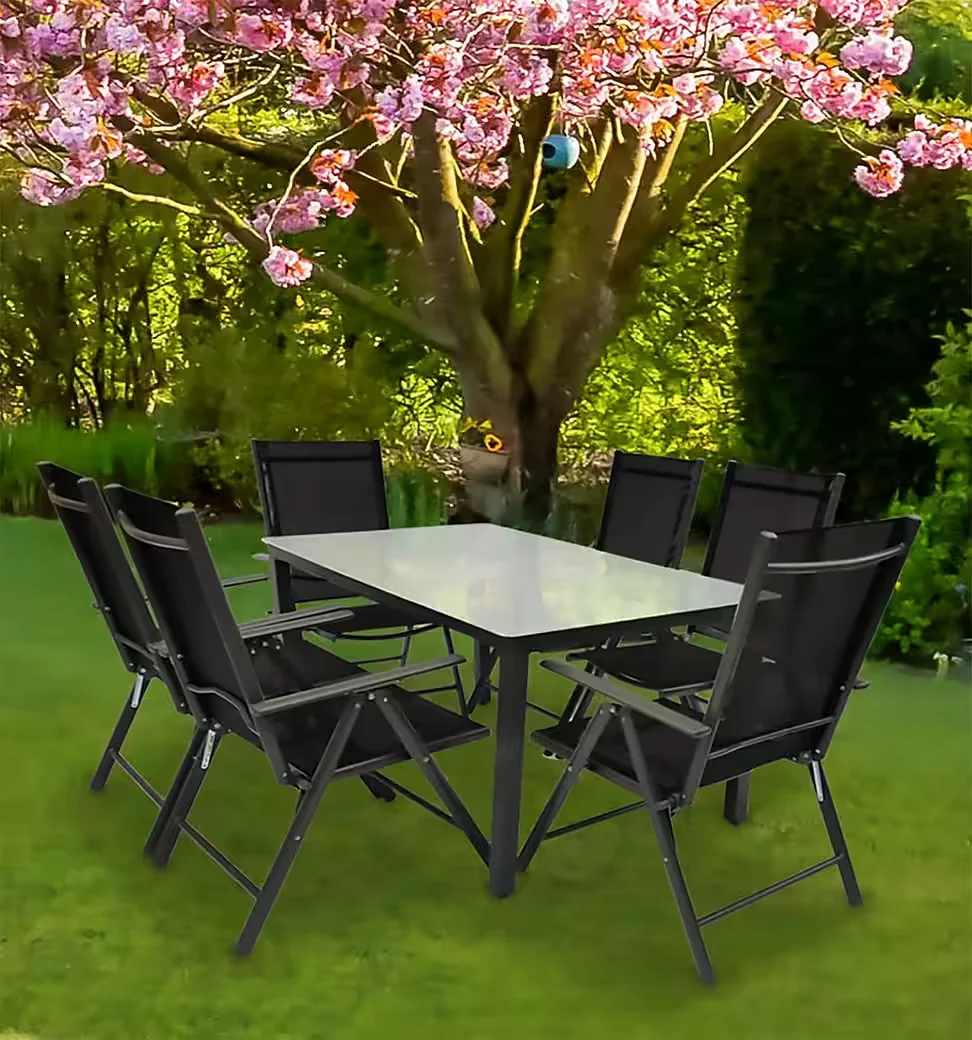Garten Essgruppe 7 tlg Tisch Stühle 140 MA Gartenmöbel Outdoor