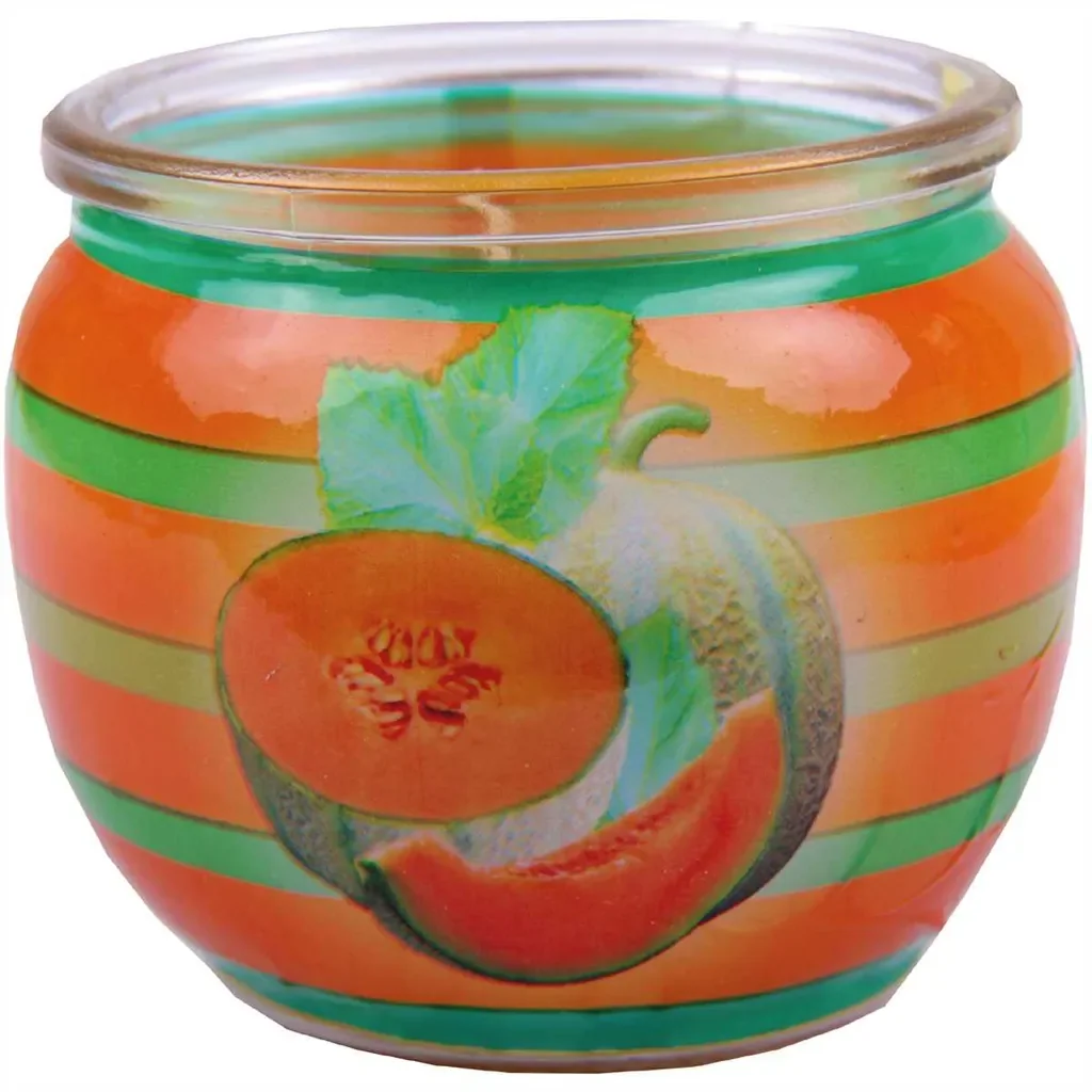 Duftkerze Motiv im Glas lange Brenndauer angenehmer Duft Fresh Melon