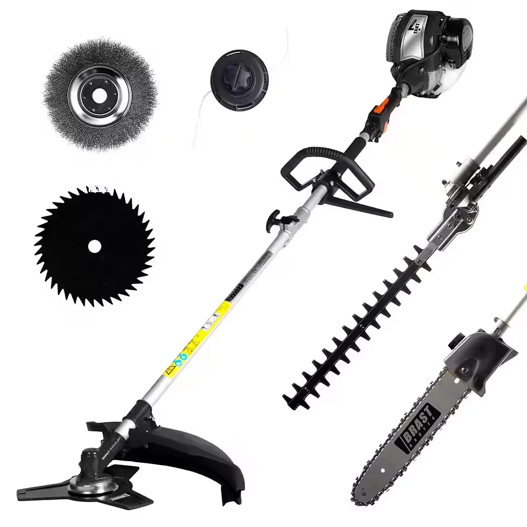 4 Takt Benzin Motorsense 6in1 Rasentrimmer Heckenschere Freischneider