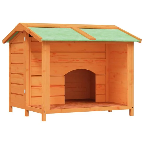 vidaXL Hundehütte Braun 96x87x80 5 cm Massivholz Kiefer Outdoor