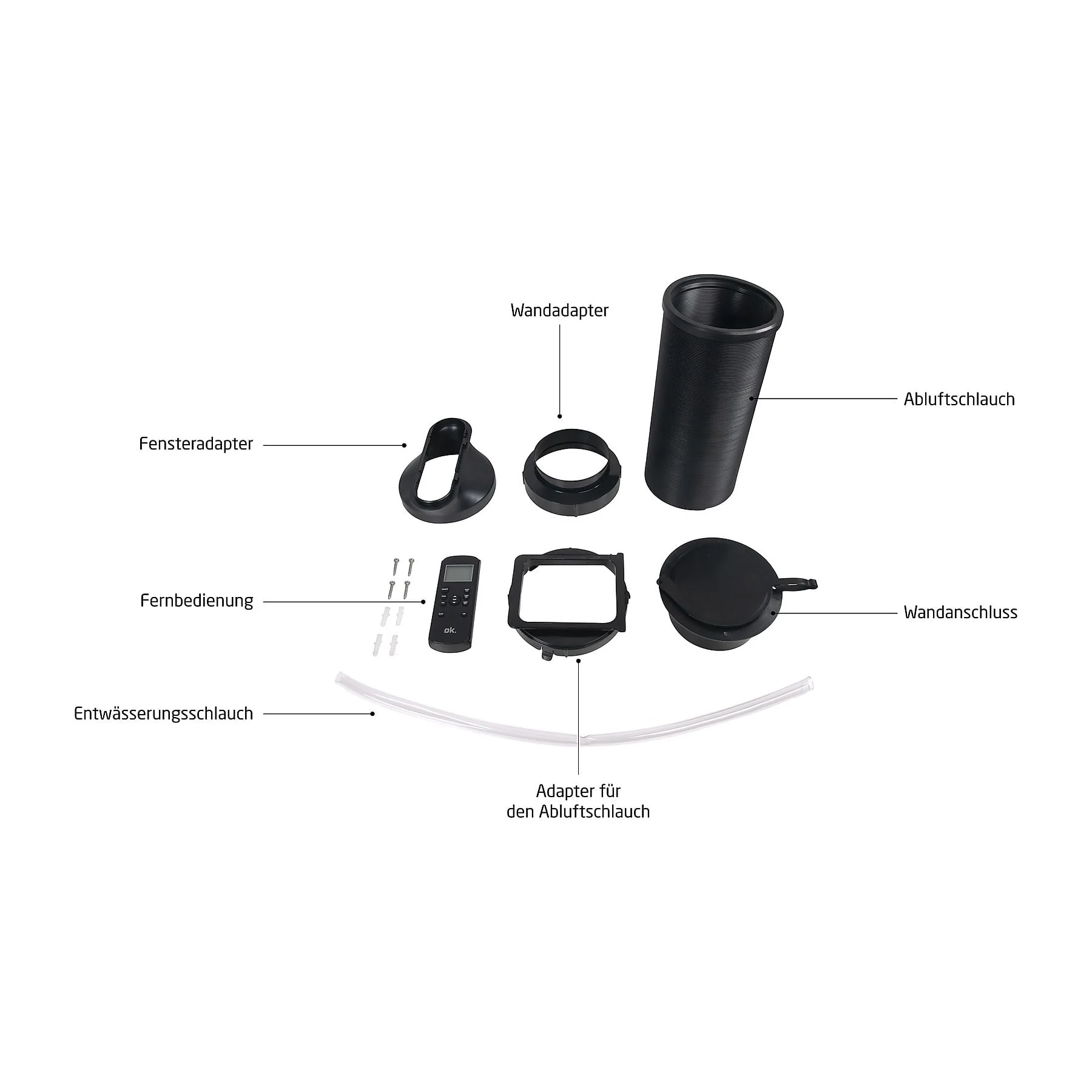 OK OAC 7022 B Mobiles Klimagerät Schwarz 67 m3 Energieklasse A