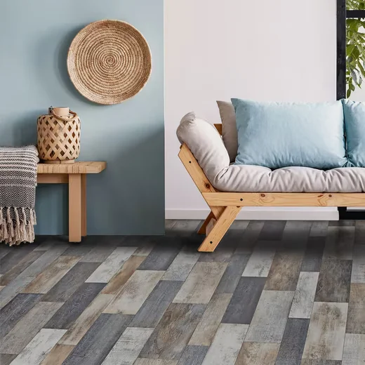 KARAT Vinylboden CV-Belag Almond 015 Holzoptik, für Fußbodenheizung
