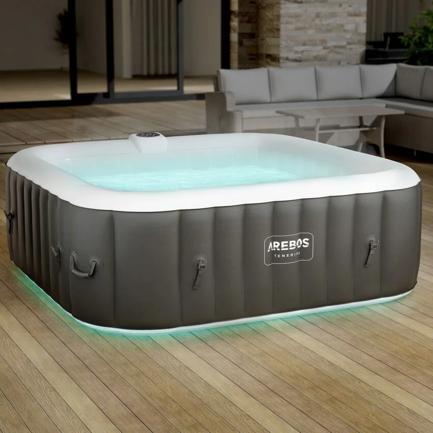 Spa Pool Tenerife quadratisch mit LED 2400W Whirlpool