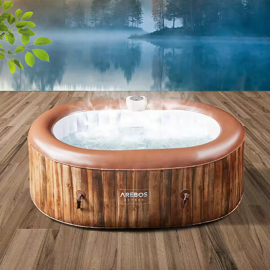 Whirlpool BERGEN aufblasbar für 2 Personen 90 Massagedüsen Outdoor