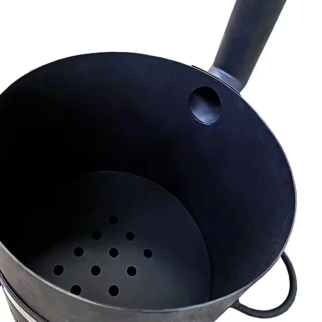Utschak Holzkohlegrill Set mit Kasan 15L Schornstein Schüreisen Outdoor