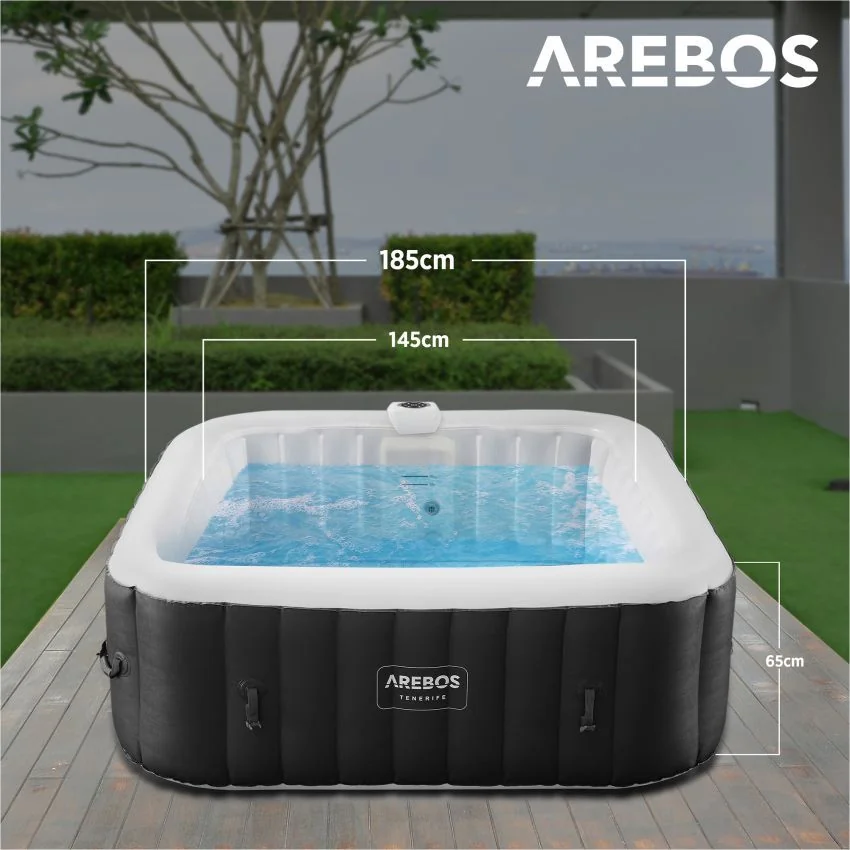 Spa Pool Tenerife quadratisch mit LED 2400W Whirlpool