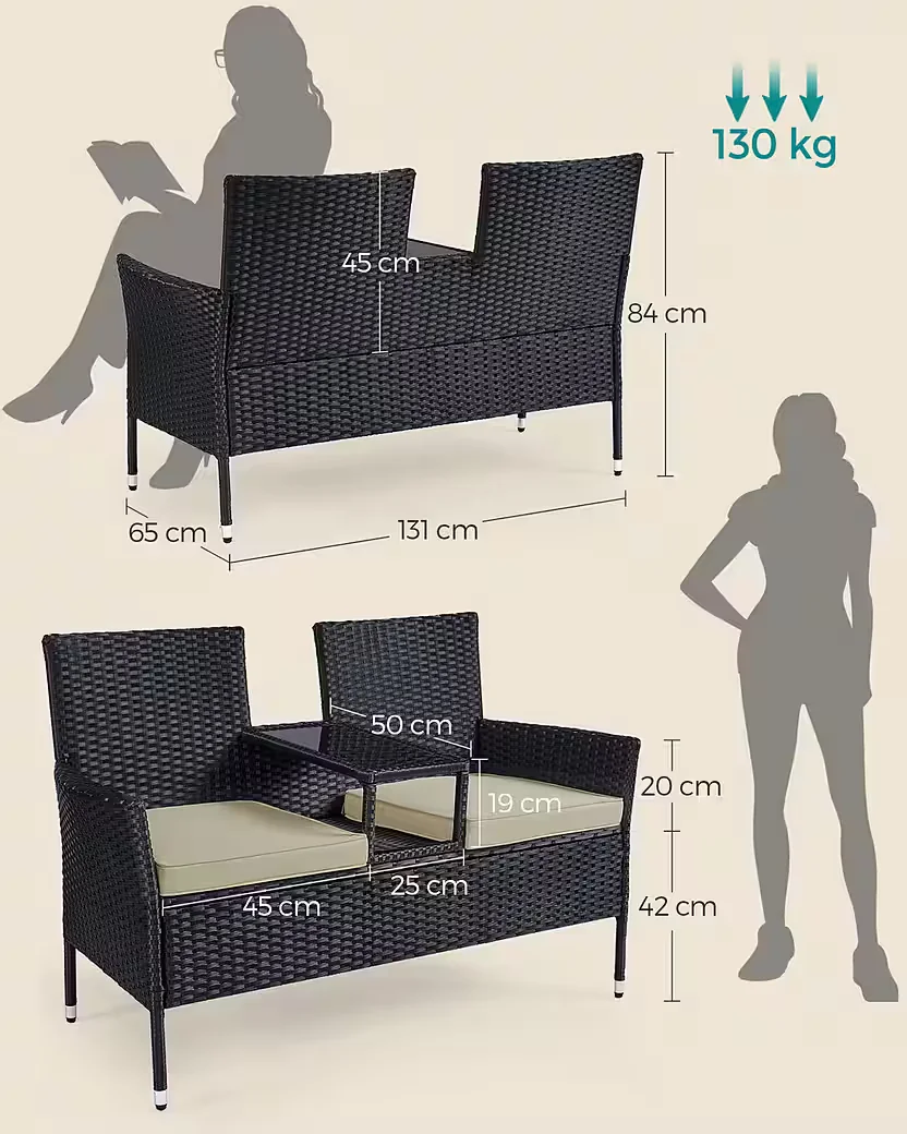 SONGMICS Balkonset Gartenmöbel für Balkon und Terrasse