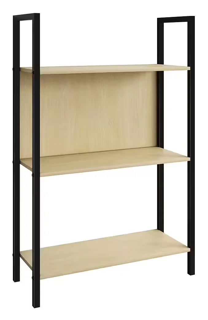 VCM Flakos Standregal Holz Metall Büro Bücherregal 3 Fächer