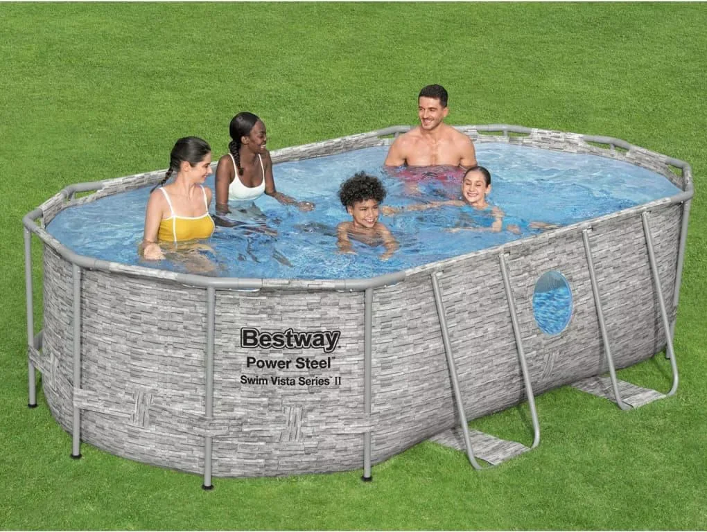 Bestway Pool Power Steel Aufstellpool mit Zubehörset 427x250x100 cm