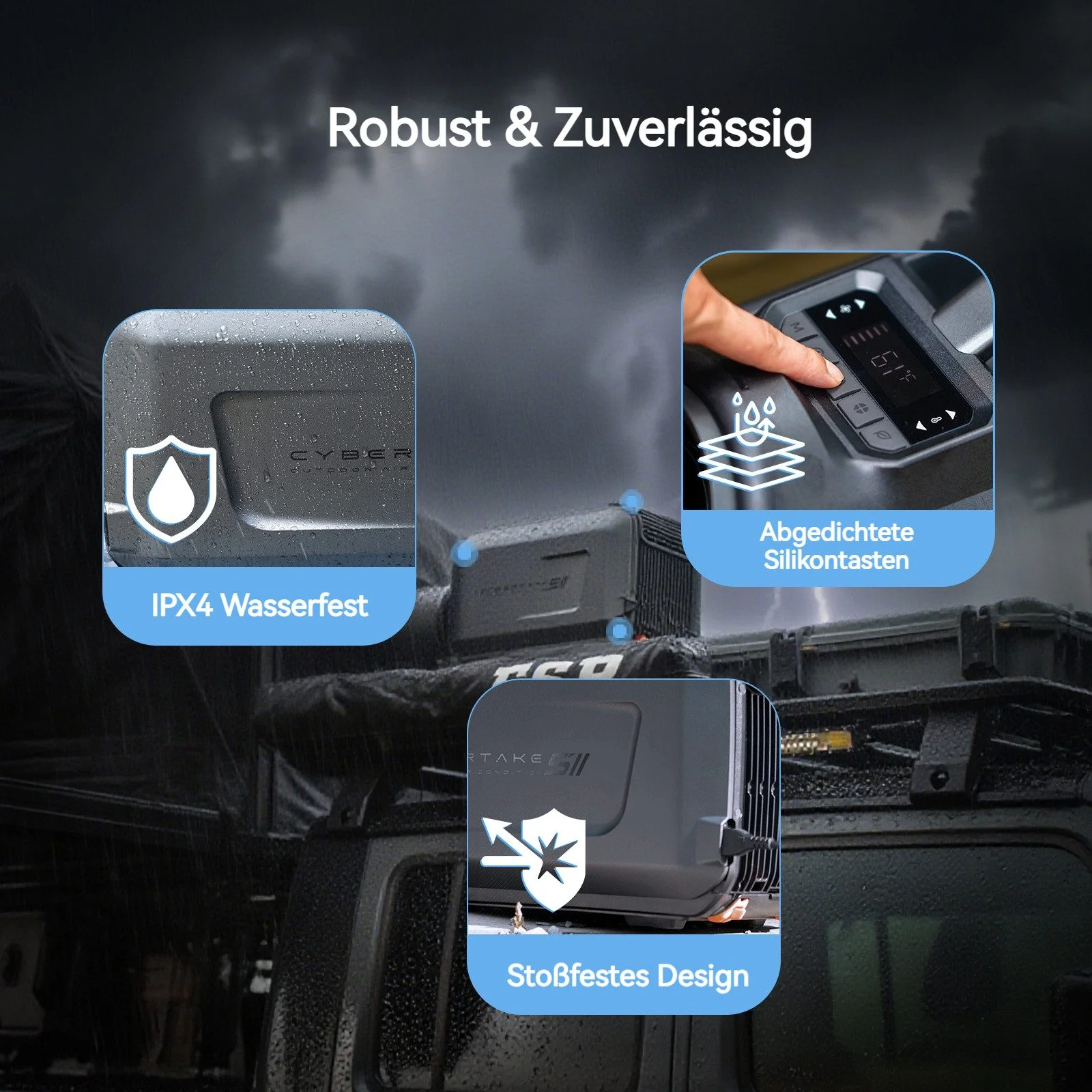 S2Pro mobiles Outdoor Klimagerät 4 in 1 mit 0-12 h Timer