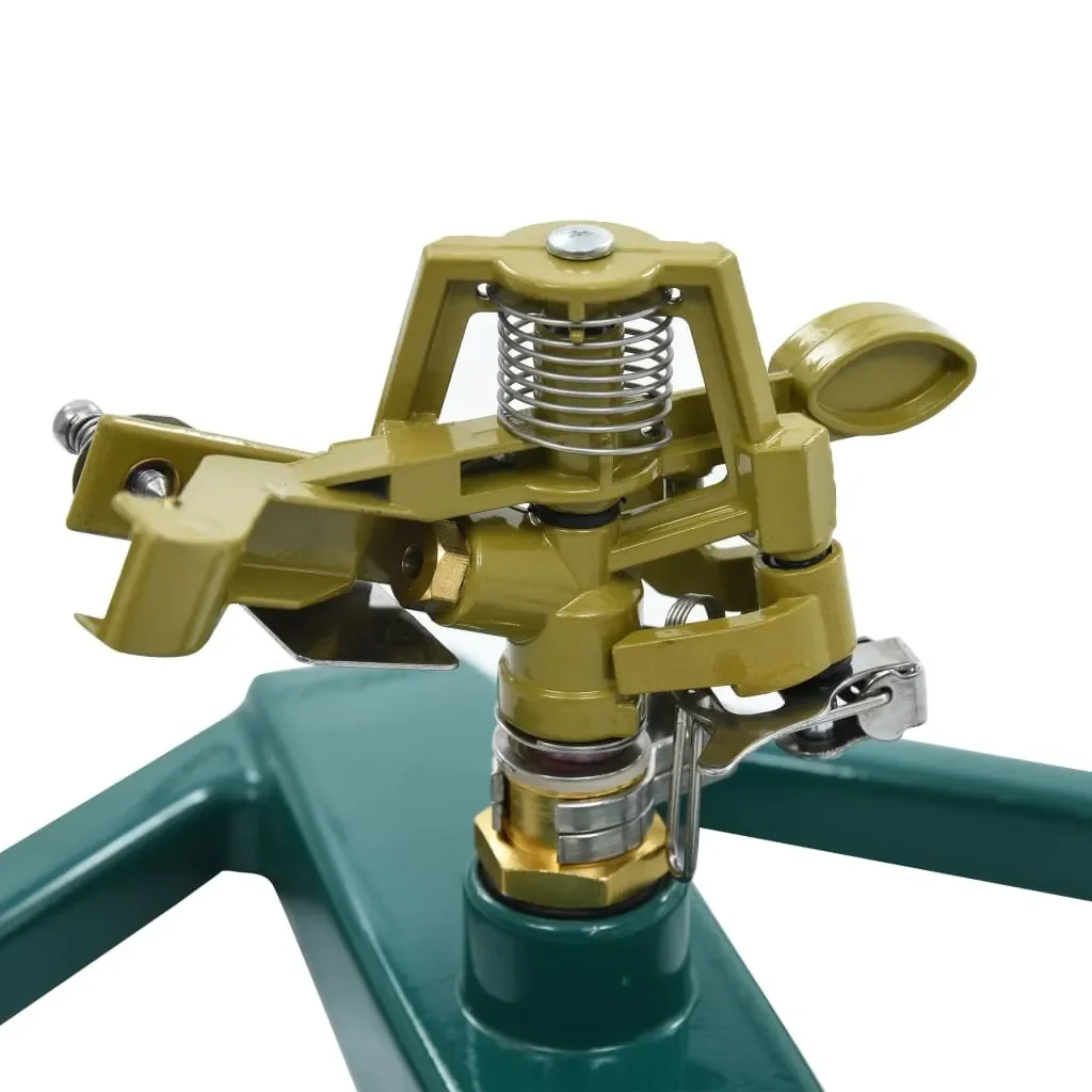 vidaXL Rotierender Sprinkler Metall Grün 21x22x13 cm Rasensprenger