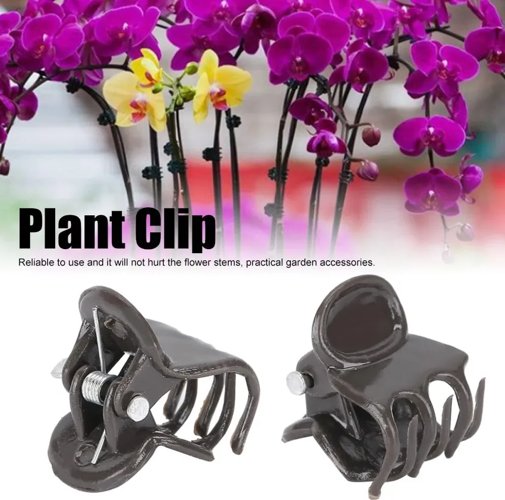 200 Stück 1,5 cm Plastik Pflanzenclips Klemmklammern für Orchideen