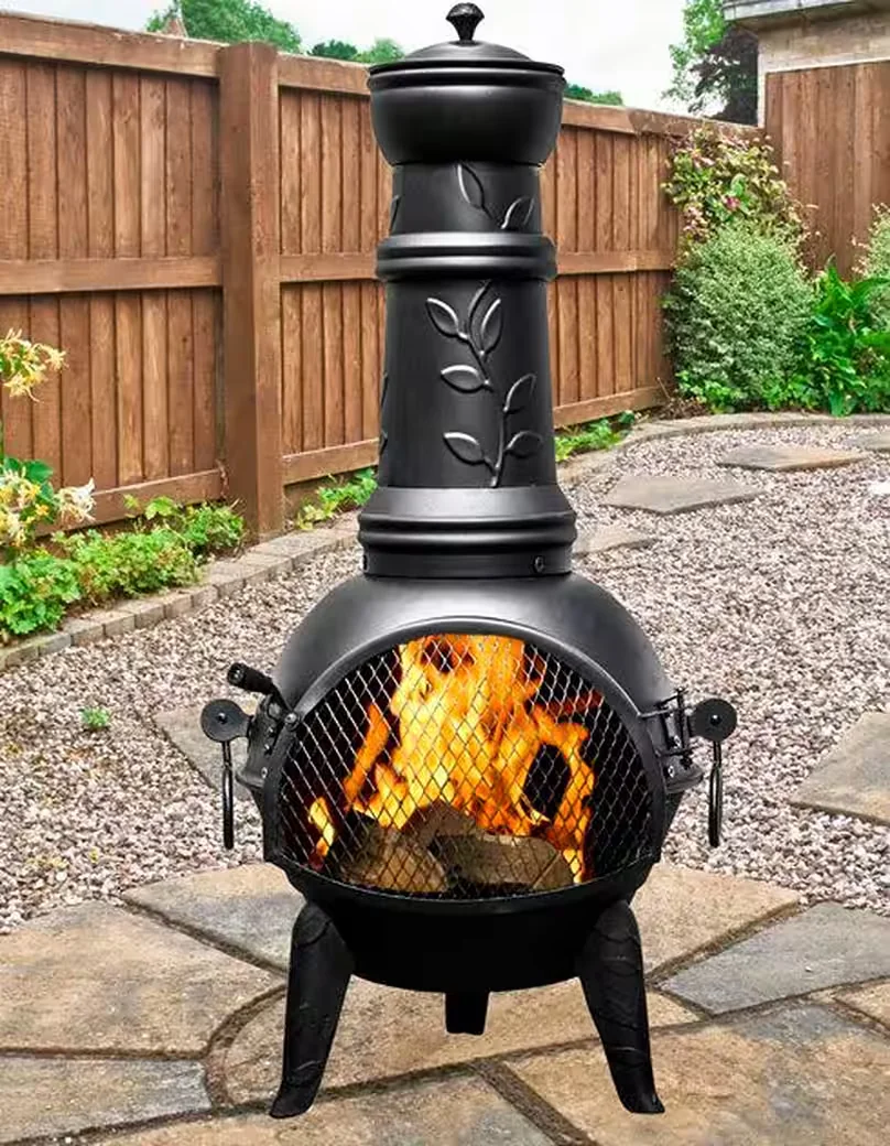 BUSCHBECK Grillkamin Leaf 136 Gartenkamin Outdoor Holzkohle