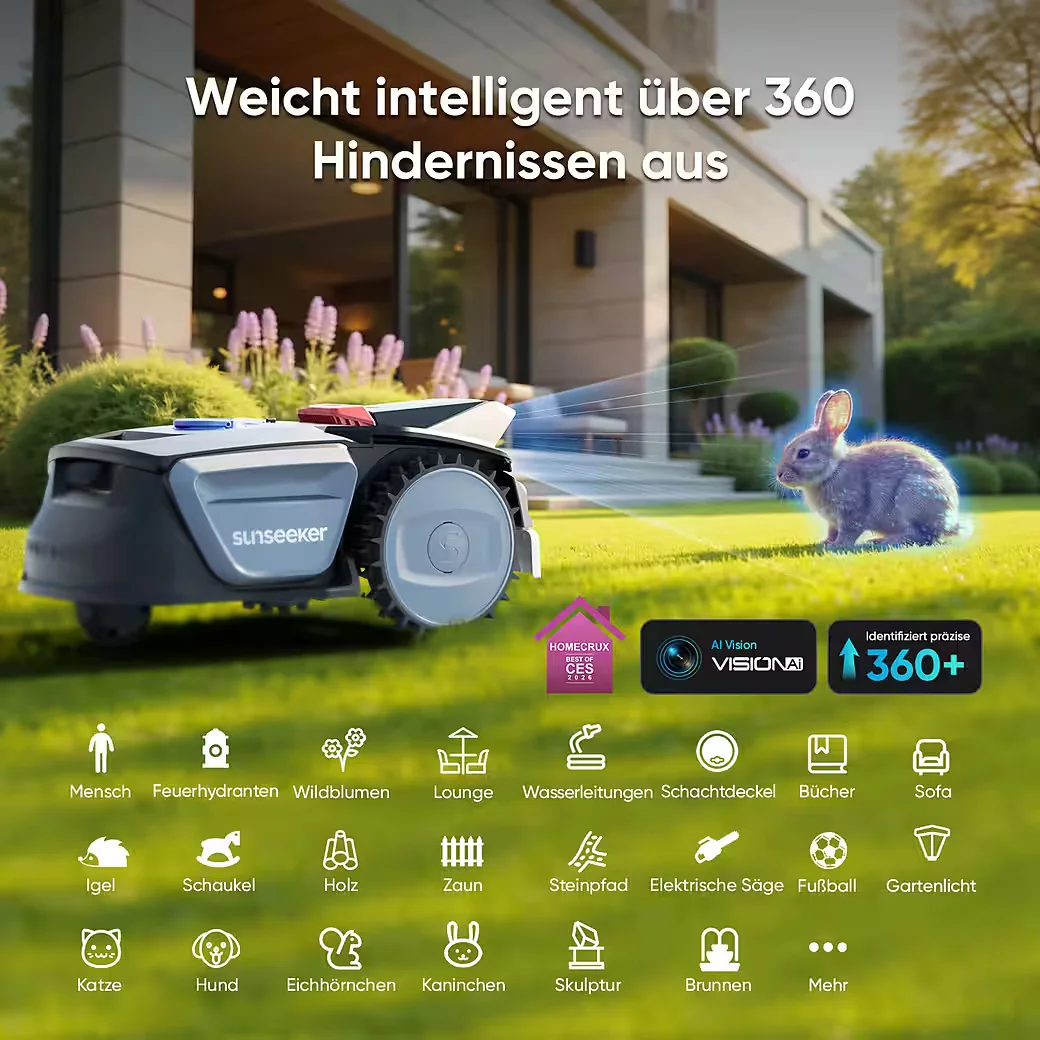 SUNSEEKER Rasenmähroboter V1 für automatische Rasenpflege