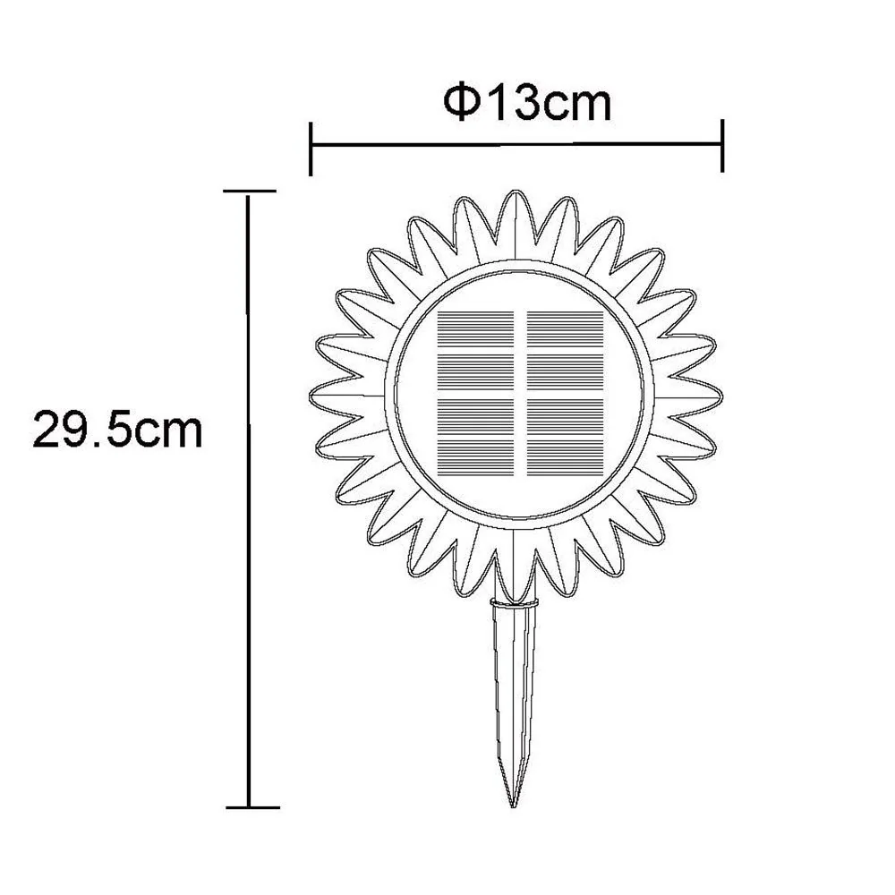 GLOBO LIGHTING LED Solarleuchte Sonnenblume Warmweiß Stecklampe Außen