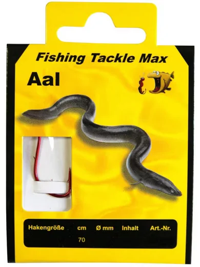 FISHING TACKLE MAX Aalhaken FTM gebunden mit Vorfach 70 cm