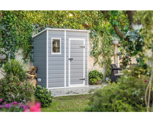 Keter Gartenhaus Manor Pent 6x4 mit Fußboden 183,5x111 cm grau Outdoor