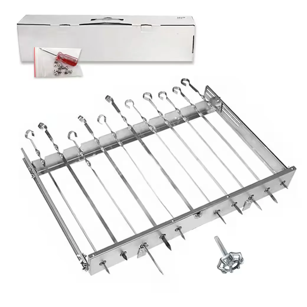 Holzkohlegrill Mangal Kairat Schaschlikgrill mit 10 Spießen & 230 V Motor