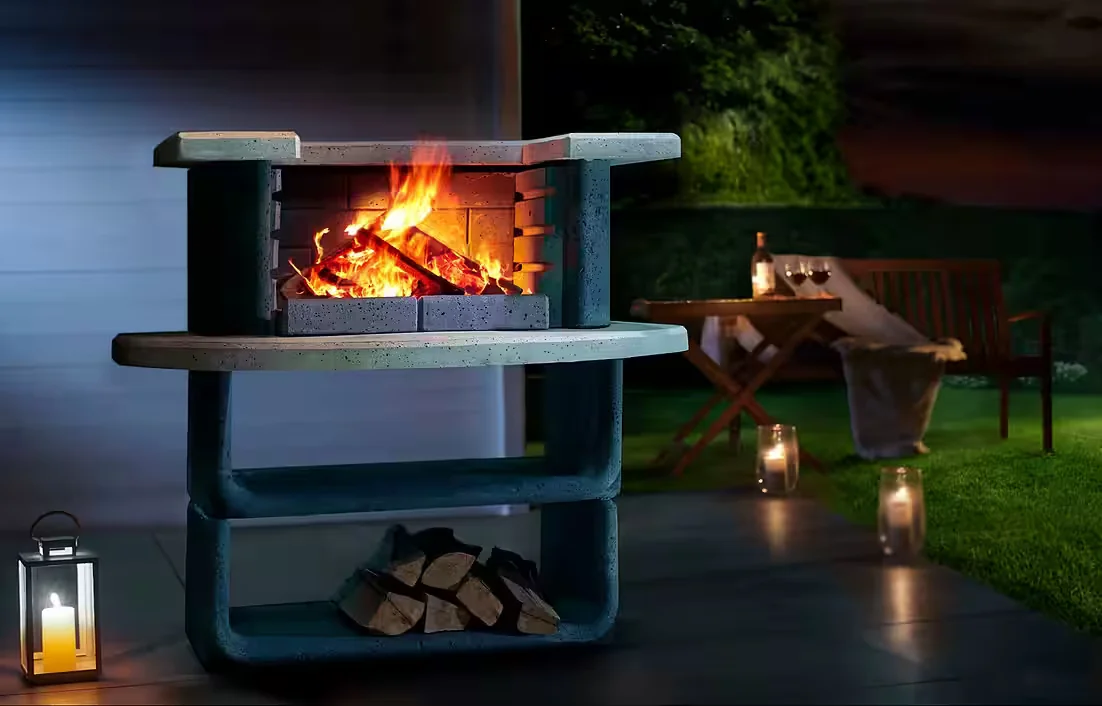 Holzkohlegrill Grillbar Oregon BBQ Standgrill für Garten