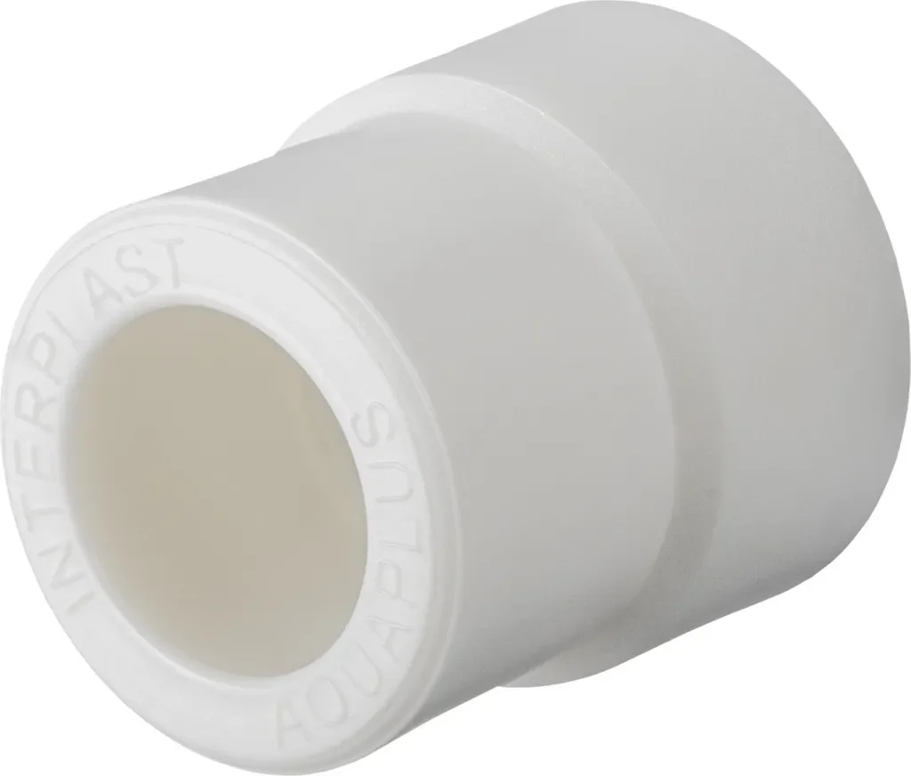PPR Aqua Plus Reduziermuffe DN 32 auf 25 Weiß Fusiotherm Wasserrohr