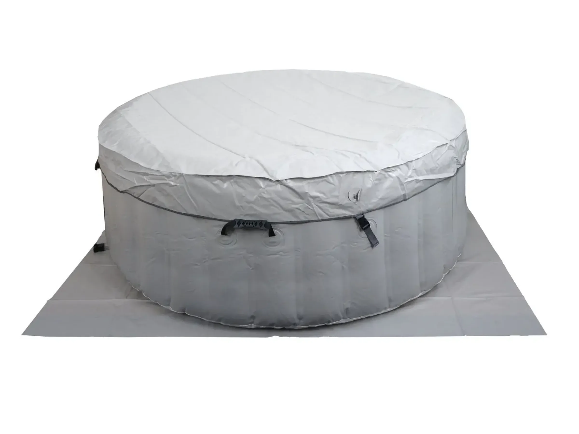 MCW Whirlpool N97 4 Personen heizbar aufblasbar 180 cm grau weiß Spa