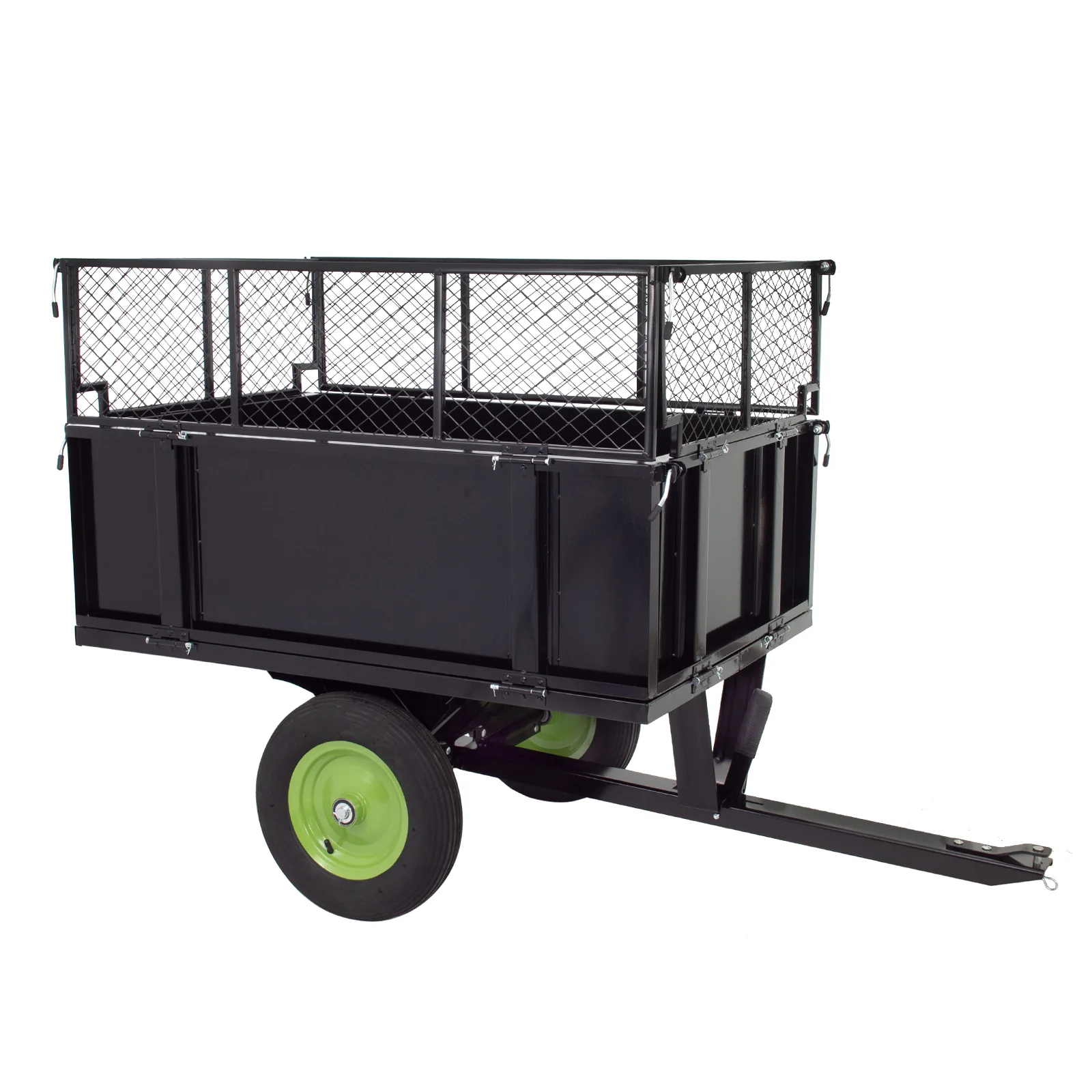 Rasentraktor Kippanhänger 300 kg kippbar mit Kupplung für Transport