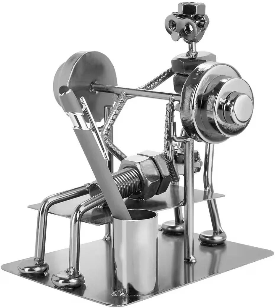 BRUBAKER Schraubenmännchen Bodybuilder Geschenkfigur mit Stiftehalter